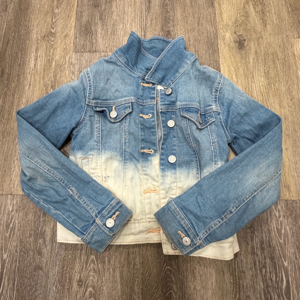 Old Navy Girls Two-Tone Blue Ombre Denim Jacket